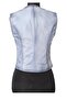 Special Design Genuine Leather Gray Paneled Women Vest - 2