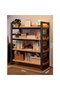 Solid Wood Bookcase - Natural Pine Floor Standing Bookshelf for Study, Living Room & Bedroom - 2