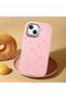 iPhone 13 Compatible Camera Protected Pink Soft Silicone Phone Case Bowknot Patterned - 2