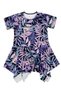 Floral Print skirted boned girl's triple set swimsuit - 2
