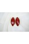 Bkp091 Bordo Stone Marquise Earrings (Length 40 mm)
