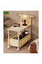 Side Table Living Room Movable Cream White 71*40*70cm