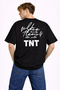 Unisex Women's Men's Mixed Handwritten Back Printed Oversize Thick Fabric Relaxed Cut Cotton T-Shirt