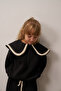Wide Collar Girls' Sweatshirt - 3
