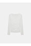 32780 V-Neck Ruched Top-Ecru - 5