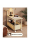 Side Table Living Room Movable Cream White 71*40*70cm - 4
