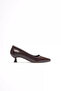 Women's bitter brown crinkled patent leather stiletto heel shoes tr20ms03d