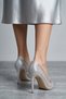Nevesta Women's Evening Dress Heeled Shoes with Silver Stones - 4