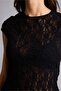 Slim Fit Crew Neck Transparent Lace Short Sleeve Basic T-Shirt H5769Ax26Sp - 4