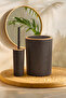 Liza 2-Piece Bathroom Set - Trash Can, Wc Brush, Modern Design - Anthracite Gray