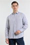 Gray Long Sleeve Pocketless Slim Fit 100% Cotton Shirt 1004260163