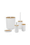 Hgy Home Real Bamboo Detailed London White 5-Piece Bathroom Set - 6