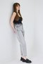 Women's Light Gray Snow Wash Slouchy Jean Pants – High Waist Comfort Fit Relaxed Fit Denim - 2