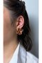 Mineli Brown Color Flower Model Women's Earrings