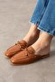 Piera Taba Skin Bow Wooden Bead Detailed Closed Front Slipper - 2