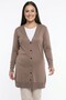 Women's Plus Size Knitwear Cardigan with Button Detail on Sleeves