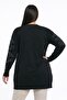 Women's Button-Front Cardigan with Stone Print and Button Detail on the Sleeves, Plus Size - 4