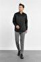 Black Textured Hard Collar Long Sleeve Pocketed Comfort Fit Cotton Shirt 1004255269 - 2