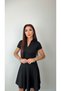 Buketli̇ Women's Polo Collar Waist-Fitted A-Line Short Knitted Dress - 8