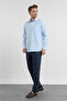 Blue Self Patterned Hard Collar Long Sleeve Pocketed Comfort Fit Cotton Pack Shirts 1004255225 - 2