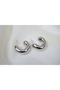 Bkp135 Silver Hoop Earrings (Thickness 1 Cm, Inner Diameter 10 mm) - 2