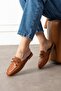 Piera Taba Skin Bow Wooden Bead Detailed Closed Front Slipper - 3