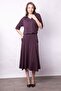 Women's Soft Textured Stretchy Fabric V-Neck Collar Drop-Shoulder Elbow Length Sleeves Oversized Blouse-Burgundy