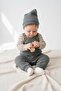 Stretch Fabric Gofre Salopet Sweat Beanie 3-Piece Set - 6