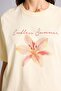 100% Cotton Oversized Crew Neck Floral Short Sleeve T-Shirt H2835Ax26Sm - 4