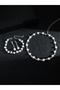 Faux Pearl Rhinestone Necklace with Bracelet and Earrings et - 6