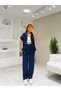 Lunch Lifestyle Women's Shoulder Zipper Accessory Sleeveless Y Vest Top and Bottom Two-Piece Set with Elastic Waist Pants - 6