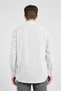 Cream Color Hard Collar Long Sleeve Pocketless Comfort Fit Cotton Shirt 1004255914 - 5