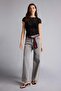 Slim Fit Crew Neck Transparent Lace Short Sleeve Basic T-Shirt H5769Ax26Sp - 2