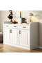 Modern Wooden Storage Kitchen Cabinet with Shelves for Living Room & Kitchen