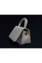 White Glittery Gold Chain Strap Piece Women's Evening Dress El Ve Shoulder Bag - 4