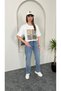 Raw Hem Straight Fit Jean Pants Blue - 3