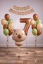 Capybara Themed 7Th Birthday Balloon Decoration Set – Caramel Natural Tone Party Set