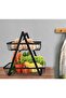 Tier Metal Fruit & Vegetable Basket Stand for Kitchen Counter, Black Wire Storage Organizer Rack - 6