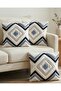 Bohemian Style Geometric Patterned Punch Embroidery Appearance Digital Print Set of Cushion Cover 4-Pieces - 2