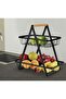 Tier Metal Fruit & Vegetable Basket Stand for Kitchen Counter, Black Wire Storage Organizer Rack - 5