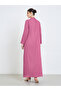 Pink Crepe V Neck Jalabiya - 5