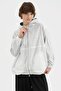 Women's Inside D Lace Detailed Hooded Design Raincoat Jacket - 6