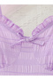 Girls Purple Textured Strappy Tiered Dress - 4