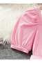 Girls Pink Puff Sleeve Butterfly Embellished Dress - 5