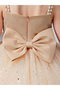Girls Bow Detail Embellished Mesh Dress - 3