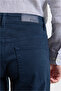 Navy Blue 5 Pocket Straight Leg Gabardine Slim Fit Cotton Pack Trousers 1003260318 - 5