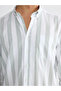 Green Regular Fit Striped Dobby Men's Shirt - 2
