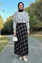 Piliseli Plaid Black Skirt - 4