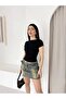 Women's Back Tie Detail Blouse Black - 2