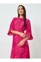 Pink Floral Shirt Maxi Dress with Belt - 2